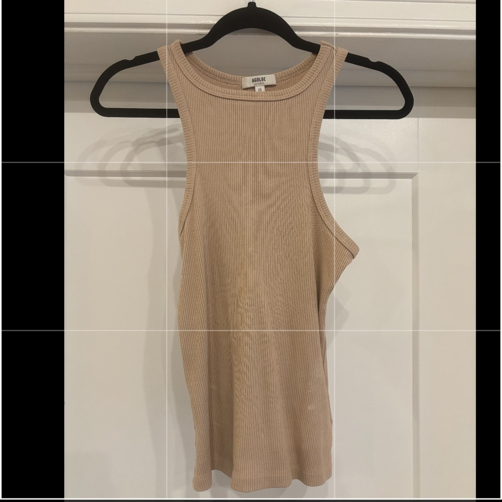 Agolde Ribbed Racer Back Tank. Sz XS.